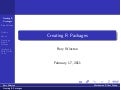 Creating R Packages