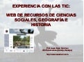 La web de Recursos de Ciencias Sociales, Geografía e Historia