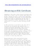 Rsa certificate