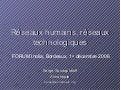 Reseaux humains, reseaux technologiques