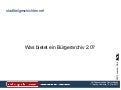 stadtteilgeschichten.net – Was bietet ein Bürgerarchiv 2.0?