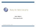 Advanced Ruby on Rails Security
