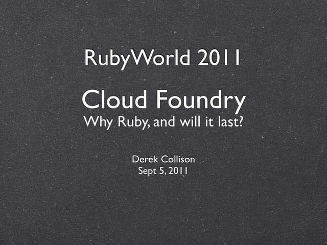 RubyWorld 2011