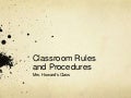 Rules and procedures