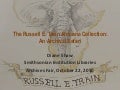 The Russell E. Train Africana Collection: An Archival Safari through Photographs, Sketchbooks, Manuscripts and Other Materials from the Smithsonian Libraries