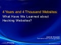 4 Years and 4 Thousand Websites Worth of Vulnerability Assessments: What Have We Learned?