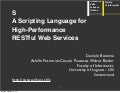 S: a Scripting Language for High-Performance RESTful Web Services