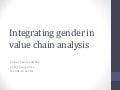 Integrating gender in value chain analysis