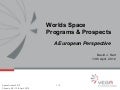 World Space Programs & Prospects: A European Perspective