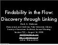 Findability in the Flow: Discovery through Linking