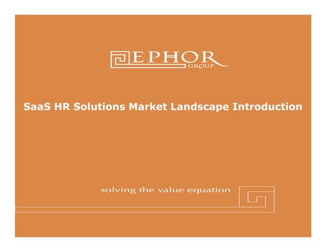 SaaS HR Solutions Market Landscape ...