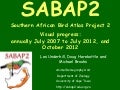 Sabap2 annual progress_2012-10-24
