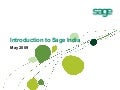 Sage India Corporate Presentation