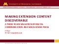Making Extension Content Discoverable: A 3-year evaluation