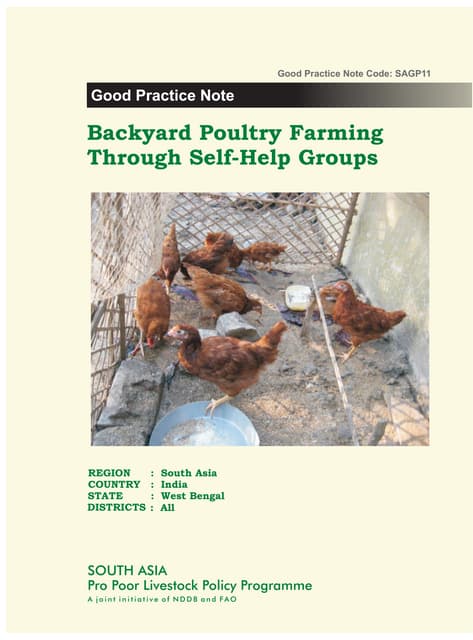 Backyard Poultry Farming Through Self-Help Groups in West Bengal - Towards Good Livestock Policies (SAGP11)