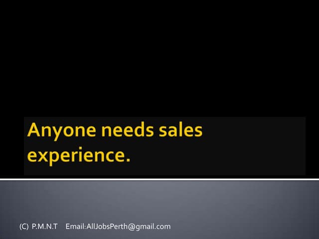 A sales man is a sport man