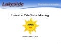 Sales meeting  june 2011