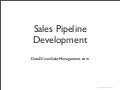 Sales pipeline development