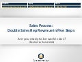 Sales Process  - Double Sales Rep Revenue in 5 Steps