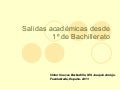 Salidas académicas desde 1º bto