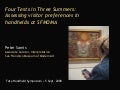 Four Tests in Three Summers: Assessing visitor preferences in handhelds at SFMOMA