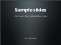 Sample slides by Garr Reynolds