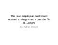 Personal Brand Internet Strategy