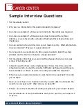 Sample interview questions