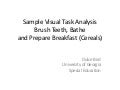Sample visual task analysis