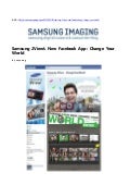 Samsung 2View’s New Facebook App: Change Your World