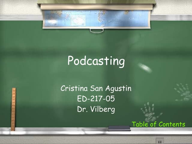 Podcasting Power Point