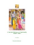 A Sanskrit Dictionary of Spirituality: Scholar’s Terms