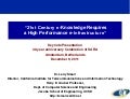 21st Century e-Knowledge Requires a High Performance e-Infrastructure