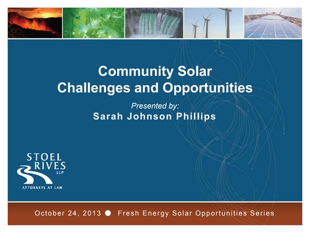 October 24, 2013 | Community Solar:...