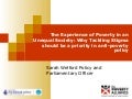 The Experience of Poverty in an Unequal Society - Sarah Welford