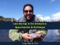 2013-04-17: Lean Startup in the Enterprise: Opportunities & Challenges