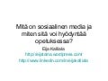 Sosiaalinen media opetuksessa