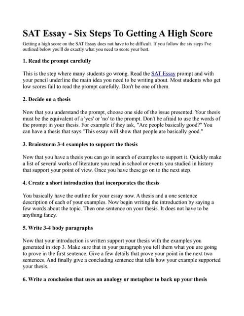 sat essay grading rubric
