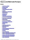 Sauces and marinade recipes
