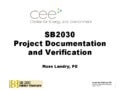 SB2030 Project Documentation and Verification