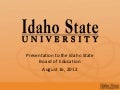 State Board of Education presentation 2012