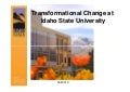 Transformational Change at Idaho State University