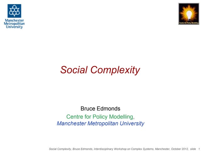 Social Complexity