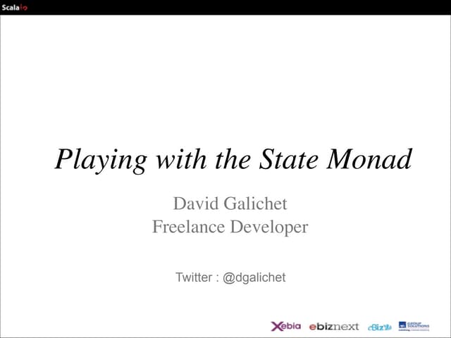 Playing with State Monad
