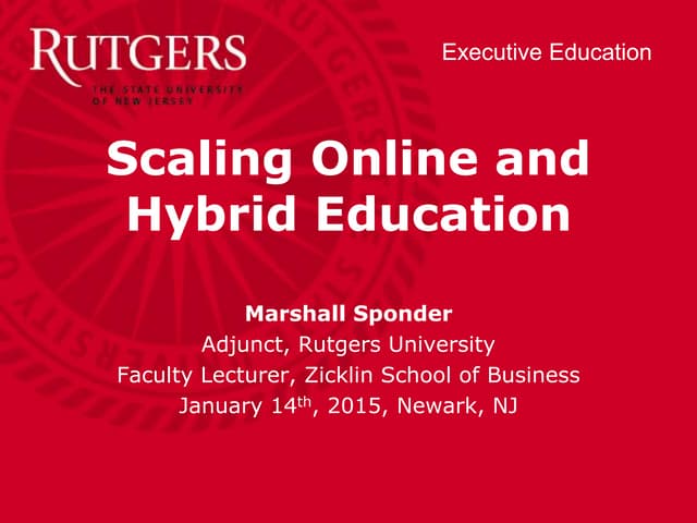 Scaling online and hybrid training ...
