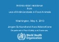 Antimicrobial resistance from use of antimicrobials in food animals