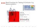 Best Practices for testing SOA Suite 11g based systems