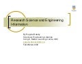 Research Science and Engineering Information