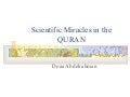 Scientific miracles in the quran