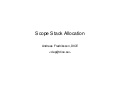 Scope Stack Allocation